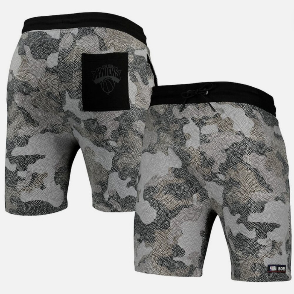 Hugo Boss x NY Knicks NBA Slam Camo Shorts Black Mens XXL NWT